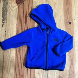 North Face blue jacket size 3-6 month baby coat warm fleece